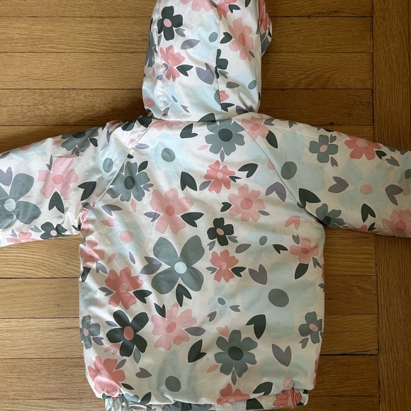 The North Face Kids Floral Jacket - Pink and Gray - Picture 2 of 6